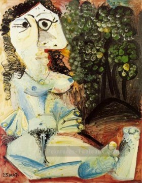 Femme nue dans un paysage 1967 cubiste Pablo Picasso Peinture à l'huile